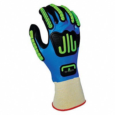 Coated Gloves Black Blue XL PR