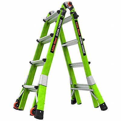 Ladder Fiberglass 4 to 7 ft H 300 lb Cap