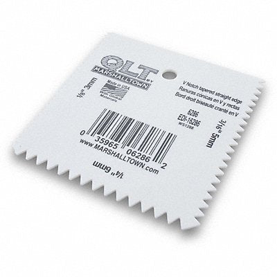 Serrated Plastic Spreader White V-Notch