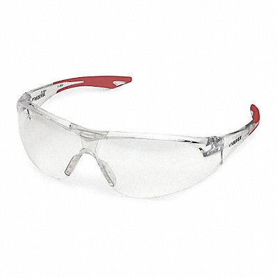 Safety Glasses Red Frame Clear Lens