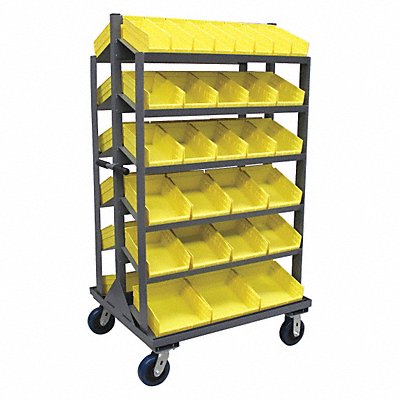 Mobile Pick Rack Yellow Steel