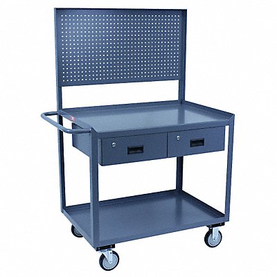 Mobile Wrkstion Steel 36 L 30 W 2 Shelf