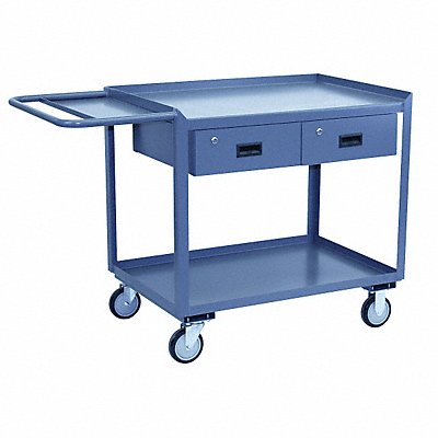 Mobile Wrkstion Steel 36 L 24 W 2 Shelf