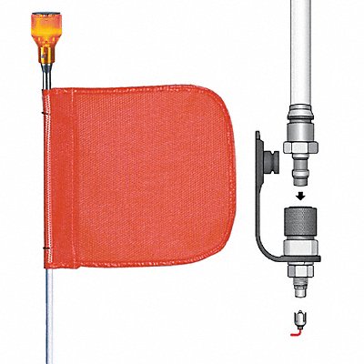 Warning Whip 12 ft Includes Flag