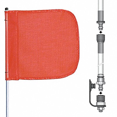 Warning Whip 10 ft Includes Flag