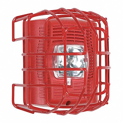 9-ga wire cage protects horn/strobe/spkr