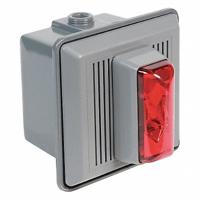 Horn Strobe Red 5-1/2 in H 120VAC