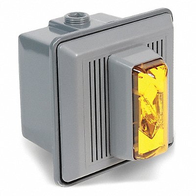 Horn Strobe Amber 5-1/2 in H 120VAC