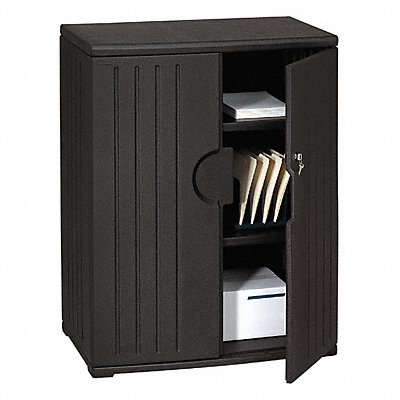 Storage Cabinet HDPE Black 46 In