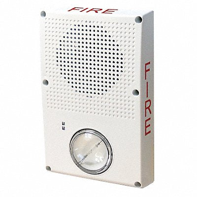 Outdoor Speaker Strobe Marked Fire White