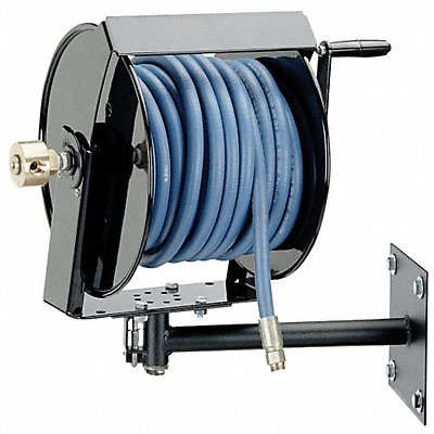 Hand Crank Hose Reel 100 ft 3/8 ID Blck