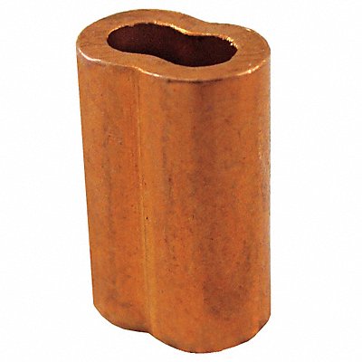 Wire Rope Oval Sleeve 5/32 In 122 Copper