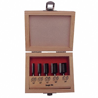 Router Bit Set 5 Pc Carbide Tipped