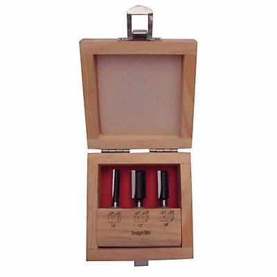 Router Bit Set 3 Pc Carbide Tipped