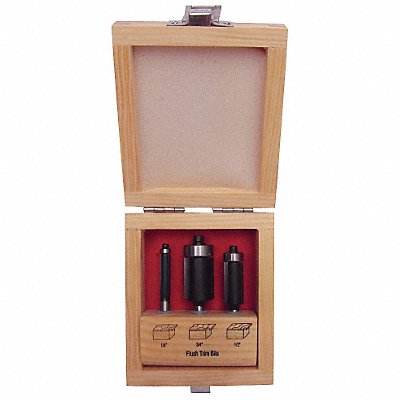 Router Bit Set 3 Pc Carbide Tipped