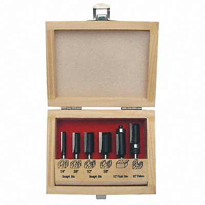 Router Bit Set 6 Pc Carbide Tipped