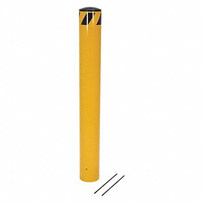 Bollard 58 in H Yellow Carbon Steel