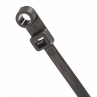 Cable Tie Black Mtg Head 30 lb.