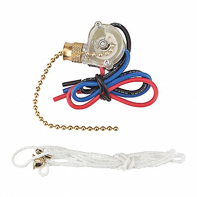 Pull Chain Sp3T With Brass Actuator