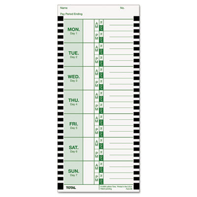 CARD,TIME,THERML,100PK,WH