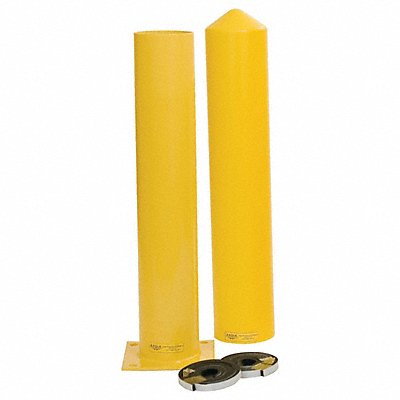 Bollard 7 36 in H Yellow