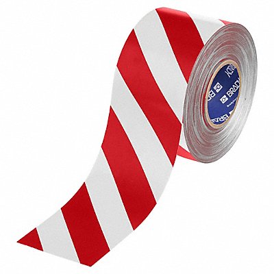 4 X 100 B543 THICK RED/WHT FLOOR TAPE