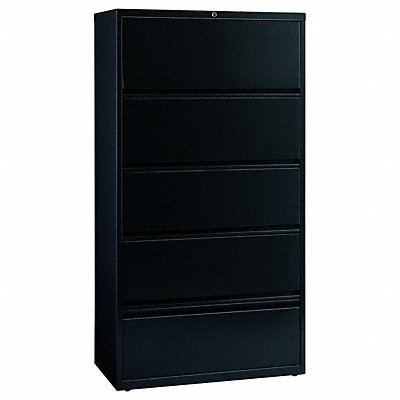 Lateral File Cabinet Blk 68 5/8 H Steel