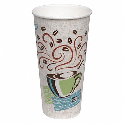 Disp Hot Cup 20 oz WH/BL/BRN/GR PK500