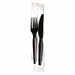 Wrapped Knife/Fork/Napkin Kit Blk PK500