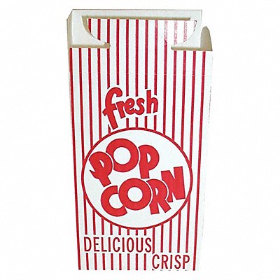 Popcorn Box Hook/Eye Close Top Red PK500