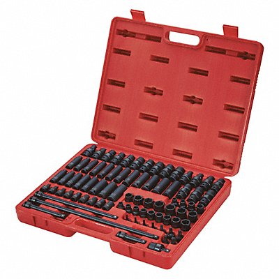 Impct Socket Set SAE Metric 80 pcs. 3/8 