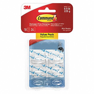 Mini Clear Hooks Value Pack PK12