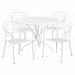 White Patio Table Set 35.25RD