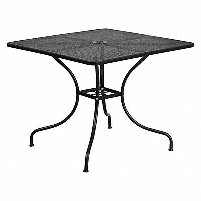 Black Steel Patio Table 35.5 