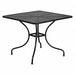 Black Steel Patio Table 35.5 