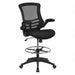 Black Mesh Drafting Chair