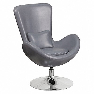 Gray Leather Egg Series Chair