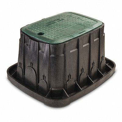 Valve Box 12 Rectangle w/Green Lid