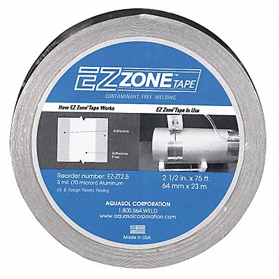 Aluminum Tape 2.5 in W 75 ft L Silver