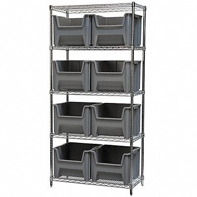 G3473 Bin Shlvng 18inx74inx36in Gray