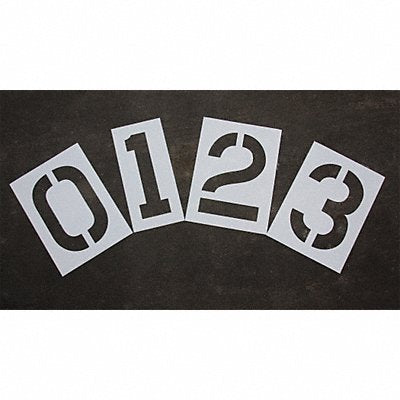 Pavement Stencil 24 in Number Kit 1/16