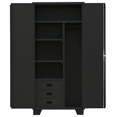 Combo Wrdrb/Drawer Cab 78 H 36 W Black