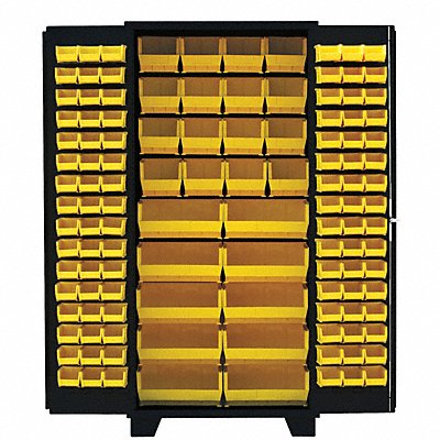 Bin Cabinet Louvered 78 H 36 W 24 D