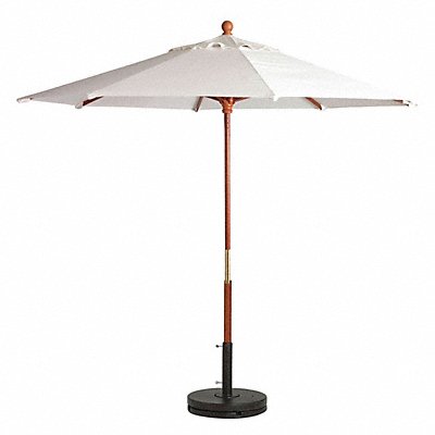 Wood Umbrella 9 Ft 1-1/2 Pole White