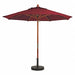 Wood Umbrella 9 Ft 1-1/2 Pole Burgundy