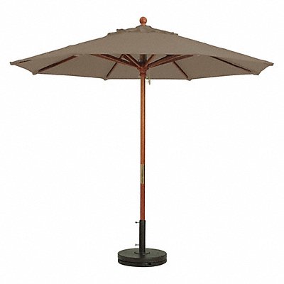 Wood Umbrella 7 Ft 1-1/2 Pole Taupe