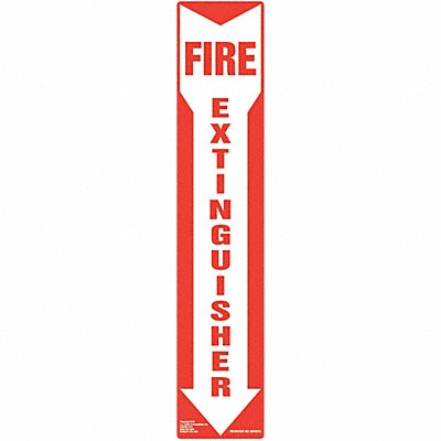 Fire Extinguisher Sign 3 x 13.5 Vinyl