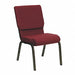 Fabric Church Chair Gold Frame Burgundy