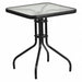 Glass Black Patio Table Sqr 23.5 