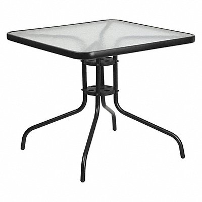 Glass Black Patio Table Sqr 31.5 